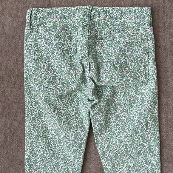 J Crew Jeans Womens 24 Green Purple Floral Toothpick Skinny Stretch Denim Pants - Picture 11 of 12